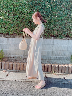 「真夏のアクティブスタイル」｜「アイテム（ワンピース/ドレス）」を使った、マリン☽･:*さん（レディース・158cm）の夏コーディネート
