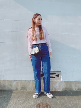 「Moname（モナーム）のアイテム（パンツ）」を使った、マリン☽･:*さん（レディース・158cm）の春コーディネート