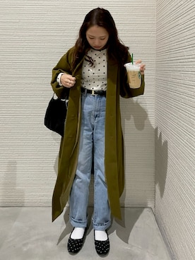 「アイテム（バレエシューズ）」を使った、osssssyさん（レディース・153cm）の秋コーディネート