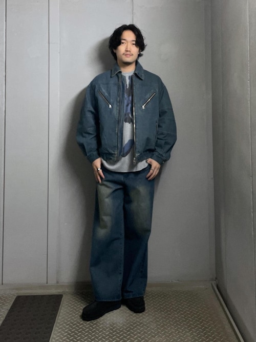 25SS★UNUSED★ナイロンジップブルゾン★シャツ★ジャケット★デニム UNUSED / Padded denim jacket-UNUSEDの通販EQUAL