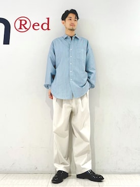 「JUNRED（ジュンレッド）のアイテム（チノパンツ）」を使った、so-ta_さん（メンズ・174cm）の秋コーディネート