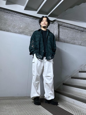 「re_k by JUNRED（レクバイジュンレッド）のアイテム（カーゴパンツ）」を使った、so-ta_さん（メンズ・174cm）の春コーディネート