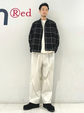 「JUNRED（ジュンレッド）のアイテム（チノパンツ）」を使った、so-ta_さん（メンズ・174cm）の秋コーディネート