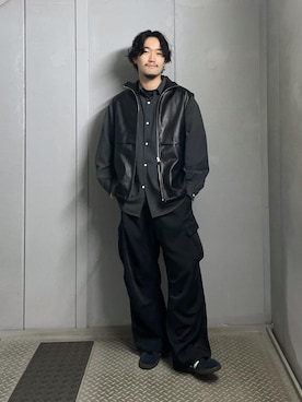「JUNRED（ジュンレッド）のアイテム（ベスト）」を使った、so-ta_さん（メンズ・174cm）の夏コーディネート