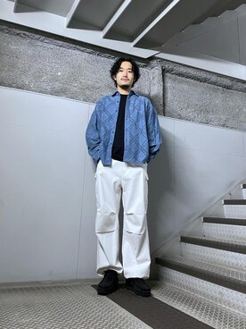 「re_k by JUNRED（レクバイジュンレッド）のアイテム（カーゴパンツ）」を使った、so-ta_さん（メンズ・174cm）の春コーディネート