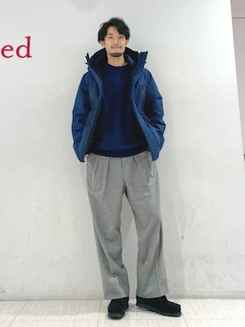 「JUNRED（ジュンレッド）のアイテム（ダウンジャケット/コート）」を使った、so-ta_さん（メンズ・174cm）の冬コーディネート