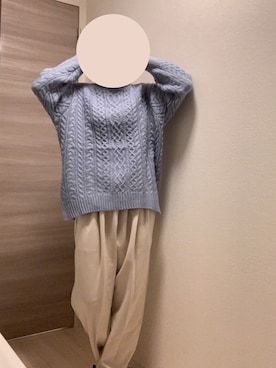 「スウェットギャザーパンツ」｜riさん（レディース・168cm）の冬コーディネート