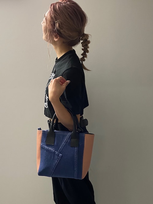 DIESEL デニムトートバッグパッチワークメンズレディース DIESEL（ディーゼル）の「メンズ デニムパッチワーク トートバッグ