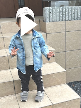 「アイテム（帽子）」を使った、oshamaさん（キッズ・130cm）の冬コーディネート