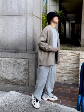 「oversize」｜「アイテム（アクセサリー）」を使った、Dさん（メンズ・172cm）の冬コーディネート