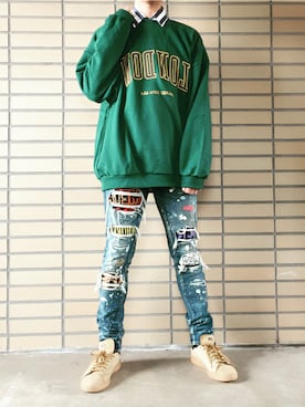 「OVERDESIGN（オーバーデザイン）のアイテム」を使った、cogemaruさん（メンズ・168cm）の秋コーディネート