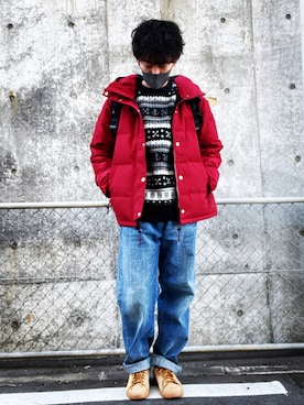 「JOURNAL STANDARD（ジャーナルスタンダード）のアイテム（ダウンジャケット/コート）」を使った、cogemaruさん（メンズ・168cm）の冬コーディネート