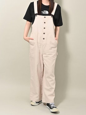 「Dickies（ディッキーズ）のアイテム（オールインワン・サロペット）」を使った、ROCKSTE【公式アカウント】さん（レディース・160cm）の夏コーディネート
