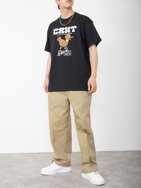 「Carhartt WIP（カーハートダブリューアイピー）のアイテム」を使った、ROCKSTE【公式アカウント】さん（メンズ・170cm）の春コーディネート