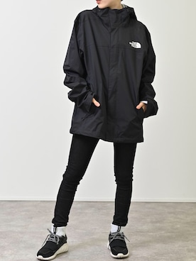 「THE NORTH FACE（ザノースフェイス）のアイテム（ナイロンジャケット）」を使った、ROCKSTE【公式アカウント】さん（レディース・158cm）の冬コーディネート