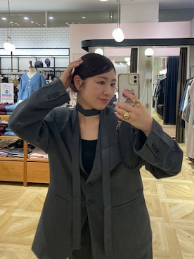 「アイテム（スマホグッズ）」を使った、Himeさん（レディース・158cm）の秋コーディネート