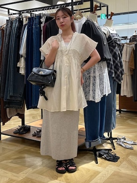 「アイテム（ボストンバッグ）」を使った、Himeさん（レディース・158cm・20代）の夏コーディネート