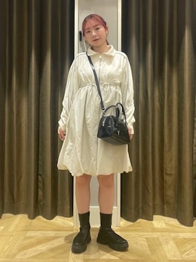 「アイテム（ワンピース/ドレス）」を使った、Himeさん（レディース・158cm・20代）の秋コーディネート
