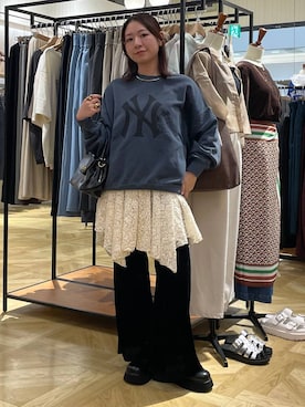 「アイテム（スウェット）」を使った、Himeさん（レディース・158cm）の夏コーディネート