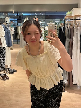 「LOWRYS FARM（ローリーズファーム）のステンレスデザインネックレス　 136325（ネックレス、シルバー系）」を使った、Himeさん（レディース・158cm）の春コーディネート