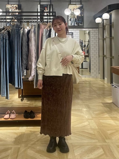 LOWRYS FARM スカート シャイニーベロアタイトSK 136552