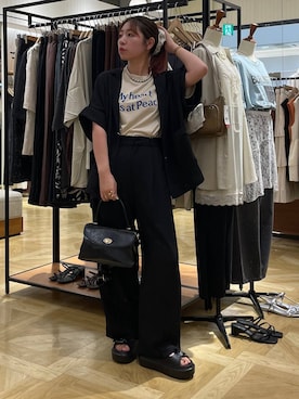 「アイテム（ボストンバッグ）」を使った、Himeさん（レディース・158cm・20代）の夏コーディネート