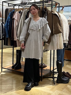 「LOWRYS FARM（ローリーズファーム）のアイテム（トートバッグ）」を使った、Himeさん（レディース・158cm）の秋コーディネート