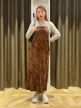 「アイテム（ワンピース/ドレス）」を使った、Himeさん（レディース・158cm・20代）の秋コーディネート
