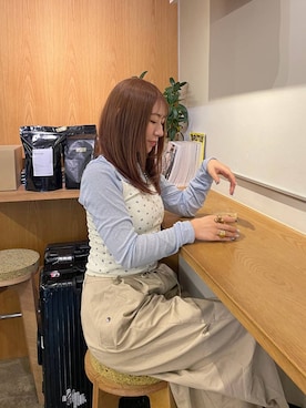 「LOWRYS FARM（ローリーズファーム）のステンレスデザインネックレス　 136325（ネックレス、シルバー系）」を使った、Himeさん（レディース・158cm）の夏コーディネート