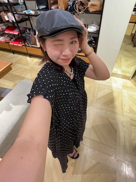 「アイテム（ハンチング/ベレー帽）」を使った、Himeさん（レディース・158cm）の秋コーディネート