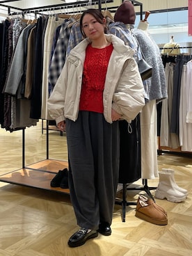 「アイテム（ポロシャツ）」を使った、Himeさん（レディース・158cm）の秋コーディネート