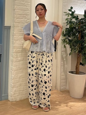 「LOWRYS FARM（ローリーズファーム）のアイテム（ショルダーバッグ）」を使った、Himeさん（レディース・158cm）の夏コーディネート