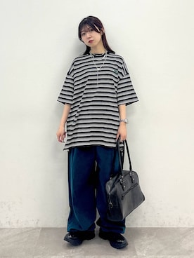 「PBLIM（ページボーイリム）のアイテム（チノパンツ）」を使った、きゃぷさん（レディース・157cm）の春コーディネート