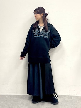 「Anui（アニュイ）のアイテム（スウェット）」を使った、きゃぷさん（レディース・157cm）の冬コーディネート