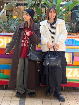 「アイテム（ステンカラーコート）」を使った、きゃぷさん（レディース・157cm）の秋コーディネート