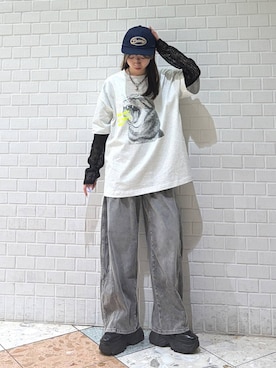 「PBLIM（ページボーイリム）のアイテム」を使った、きゃぷさん（レディース・157cm）の春コーディネート