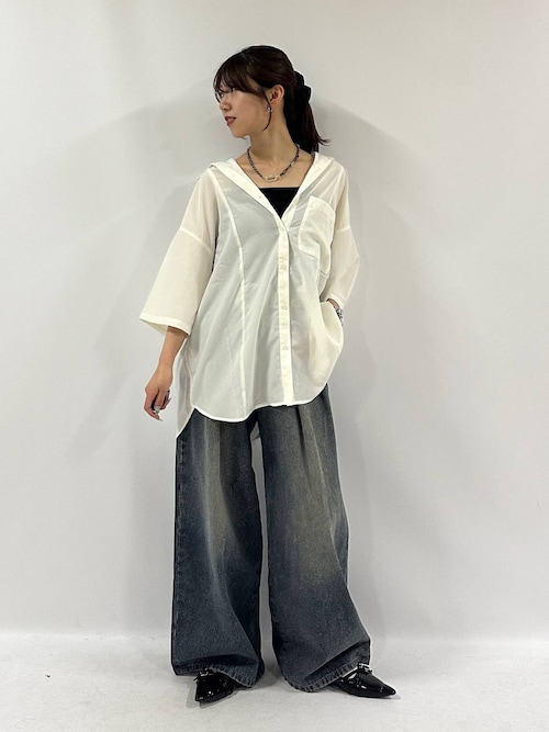 完売PAGEBOY デニムセットアップ　グリーン PAGEBOY（ページボーイ）の「カラーデニムセットアップ