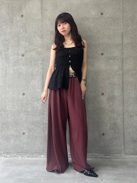 「アイテム（ベルト）」を使った、きゃぷさん（レディース・157cm・20代）の夏コーディネート