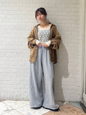 「アイテム（Tシャツ/カットソー）」を使った、きゃぷさん（レディース・157cm）の秋コーディネート
