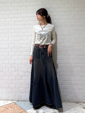 「PAGEBOY（ページボーイ）のハートマンテルネックレス3（ネックレス）」を使った、きゃぷさん（レディース・157cm）の秋コーディネート