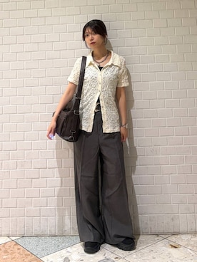 「PBLIM（ページボーイリム）のアイテム」を使った、きゃぷさん（レディース・157cm）の夏コーディネート