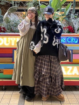 「PBLIM（ページボーイリム）のアイテム」を使った、きゃぷさん（レディース・157cm）の冬コーディネート