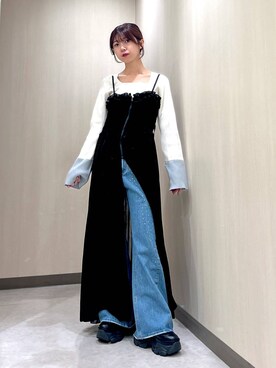 「アイテム（ワンピース/ドレス）」を使った、きゃぷさん（レディース・157cm・20代）の秋コーディネート