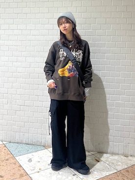 「アイテム（スウェット）」を使った、きゃぷさん（レディース・157cm・20代）の秋コーディネート