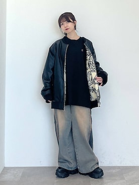 「アイテム（ブルゾン）」を使った、きゃぷさん（レディース・157cm・20代）の秋コーディネート