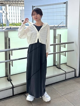 「アイテム（パーカー）」を使った、きゃぷさん（レディース・157cm）の夏コーディネート