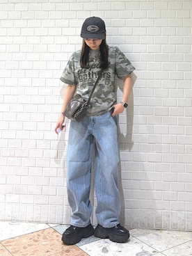 「PBLIM（ページボーイリム）のアイテム」を使った、きゃぷさん（レディース・157cm）の春コーディネート