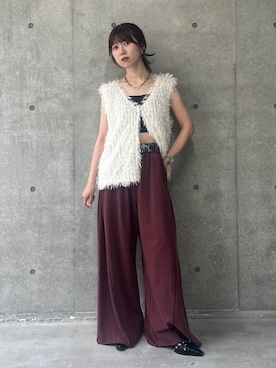 「アイテム（ベスト）」を使った、きゃぷさん（レディース・157cm・20代）の夏コーディネート