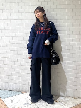 「アイテム（スラックス）」を使った、きゃぷさん（レディース・157cm・20代）の秋コーディネート