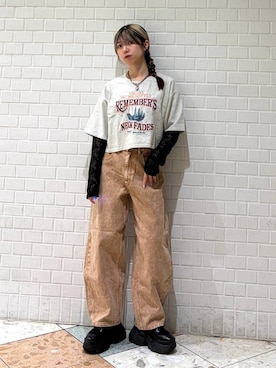 「PAGEBOY（ページボーイ）のアイテム」を使った、きゃぷさん（レディース・157cm）の春コーディネート